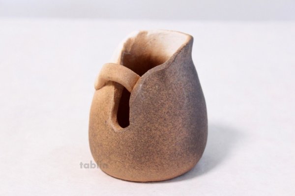 Photo4: Shigaraki pottery Japanese small vase tebukuro flower H 8.5cm
