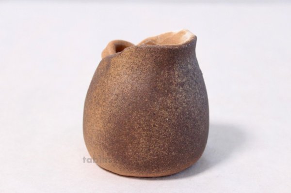 Photo5: Shigaraki pottery Japanese small vase tebukuro flower H 8.5cm