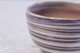 Photo4: Kiyomizu porcelain nerikomi purple kiyokazu Japanese matcha tea bowl chawan (4)