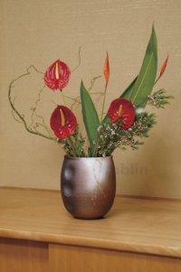 Shigaraki pottery Japanese vase tetsuaka hamon H19cm