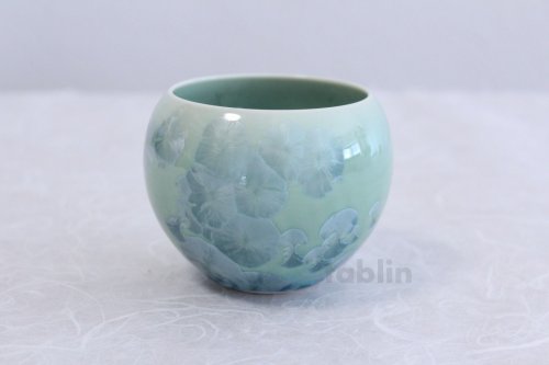 Other Images2: Kiyomizu Kyoto porcelain Hana-crystal Toua Japanese tea cup (set of 5)