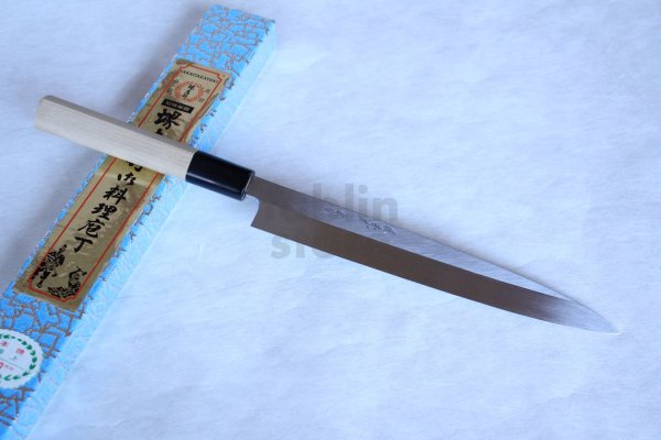 Photo1: Honyaki water quenching SAKAI TAKAYUKI Sashimi Yanagiba knife Yasuki White-2 steel