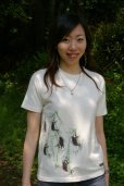 Photo1: Natural and Hand dyes Mitsuru unisexed T-shirt made in Japan climbing carp (1)