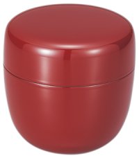 Tea Caddy Japanese Shin Natsume Yamanaka Urushi lacquer Matcha container shu red plain