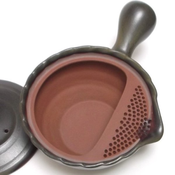 Photo1: Tokoname yaki ware Japanese tea pot Yatoya ceramic tea strainer 220ml