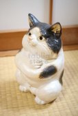 Photo11: Shigaraki Japanese pottery figurine Boss cat H 22.5 cm 