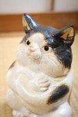 Photo10: Shigaraki Japanese pottery figurine Boss cat H 22.5 cm 