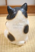 Photo7: Shigaraki Japanese pottery figurine Boss cat H 22.5 cm 