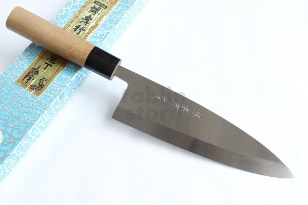 Photo1: Honyaki water quenching SAKAI TAKAYUKI Deba knife Yasuki White-2 steel