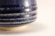 Photo4: Mino yaki ware Japanese tea bowl indigo blue glaze chawan Matcha Green Tea (4)