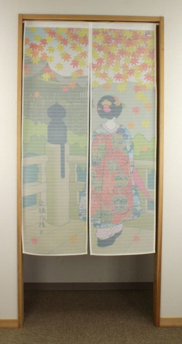 Photo5: Noren nm Japanese door curtain Ukiyoe Kyoto Irodori 85 x 150cm