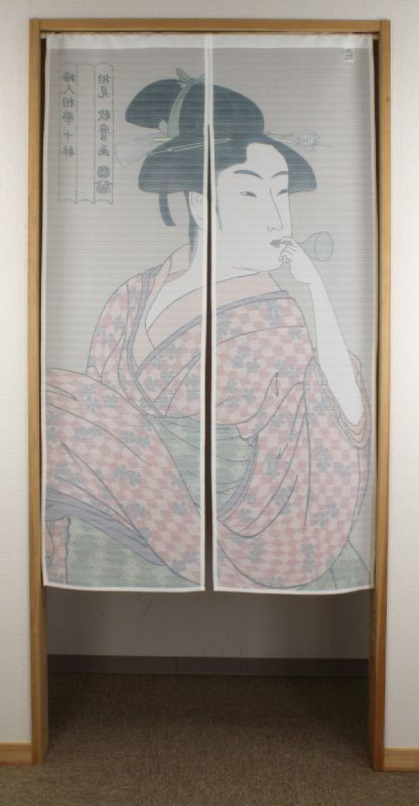 Photo4: Noren nm Japanese door curtain Ukiyoe utamaro 85 x 150cm