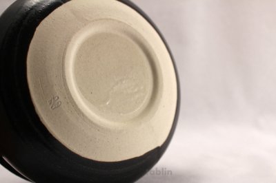 Photo1: Japanese pottery Kensui Bowl for Used tea leaves, Tea ceremony glaze nagashi  