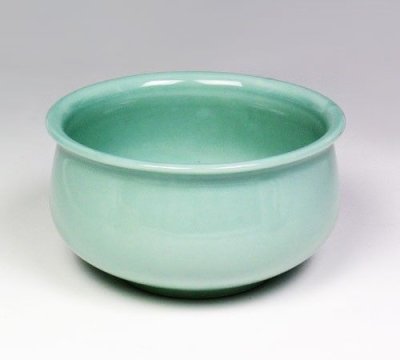 Photo2: Japanese pottery Kensui Bowl for Used tea leaves, Tea ceremony blue glaze Izumi