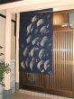 Photo9: Kyoto Noren SB Japanese batik door curtain Shibuki Splash indigo 88cm x 150cm (9)