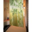 Photo1: Kyoto Noren MS Japanese door curtain Takebayashi Bamboos green 85 x 150cm (1)