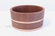 Photo2: Japanese Kakishibu brown Bath Stool & Basin Set natural wood (2)