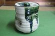 Photo2: Kiyomizu Kyoto porcelain Japanese tea ceremony water jar Mizusashi Oribe Keito (2)