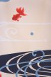 Photo3: Noren CSMO Japanese door curtain namima goldfish cotton  85 x 150cm (3)