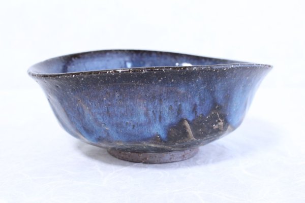 Photo1: Hagi ware Japanese Serving bowl Airyuu Oval W190mm (1)