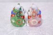 Photo5: Japanese Lucky Cat Kutani Porcelain Maneki Neko ninana green pink H 8cm set of 2 (5)