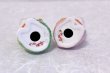 Photo7: Japanese Lucky Cat Kutani Porcelain Maneki Neko ninana green pink H 8cm set of 2 (7)