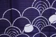 Photo9: Kyoto Noren SB Japanese batik door curtain Nami Wave navy blue 85cm x 90cm (9)