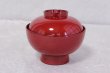 Photo3: Japanese Echizen Urushi lacquer soup bowl wan red zouni w/ lid D13.1cm　 (3)