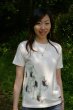 Photo1: Natural and Hand dyes Mitsuru unisexed T-shirt made in Japan climbing carp (1)