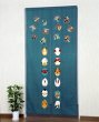 Photo1: Noren Japanese Curtain Doorway TT animal symbols 85cm x 175cm (1)