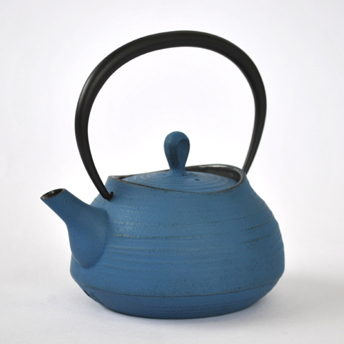 ITCHU-DO HAKEME Japanese Cast Iron Nambu tea pot Japan blue 400ml