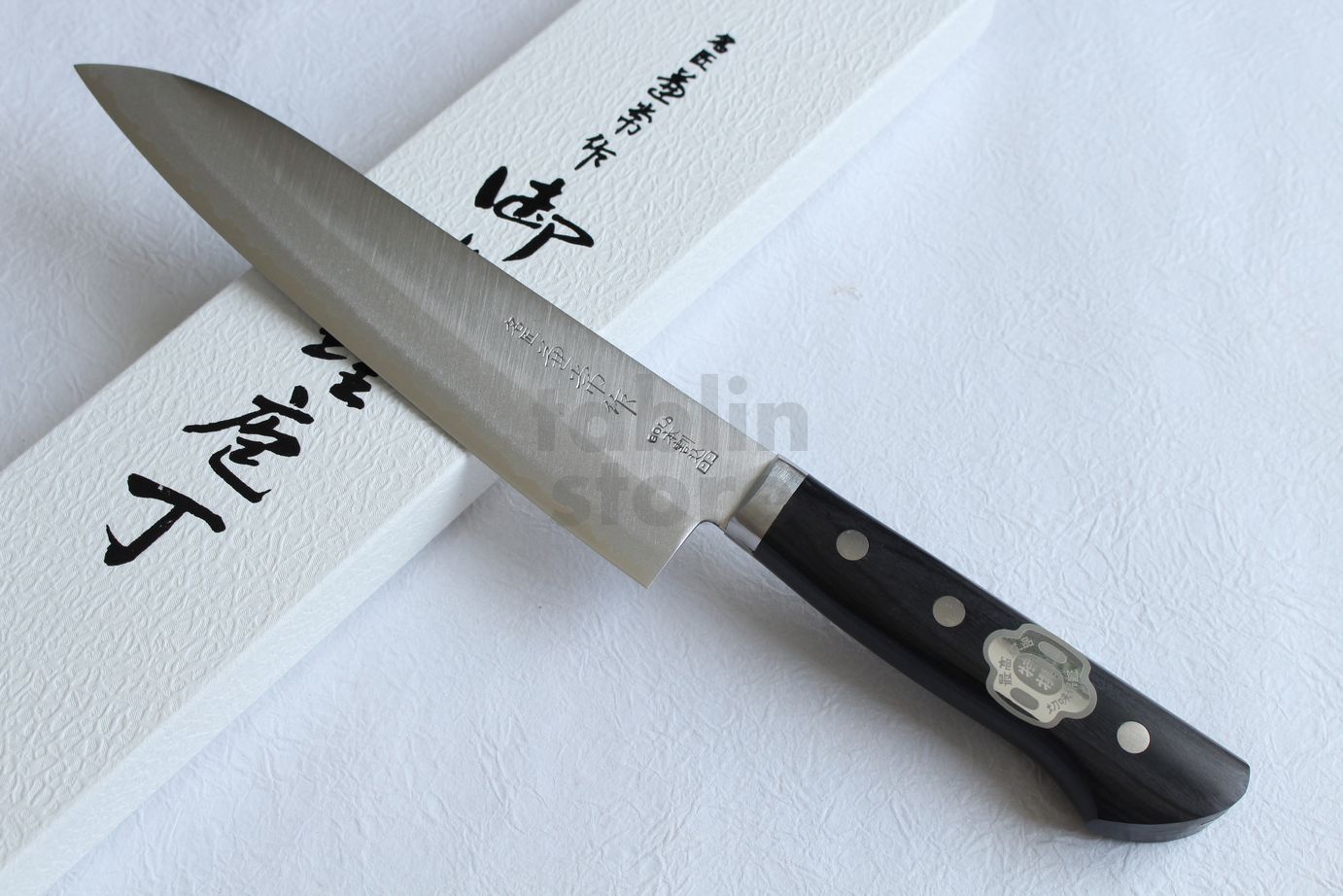 Japanese single bevel utility knife IKEUCHI Stainless Vg-10 Size:12cm