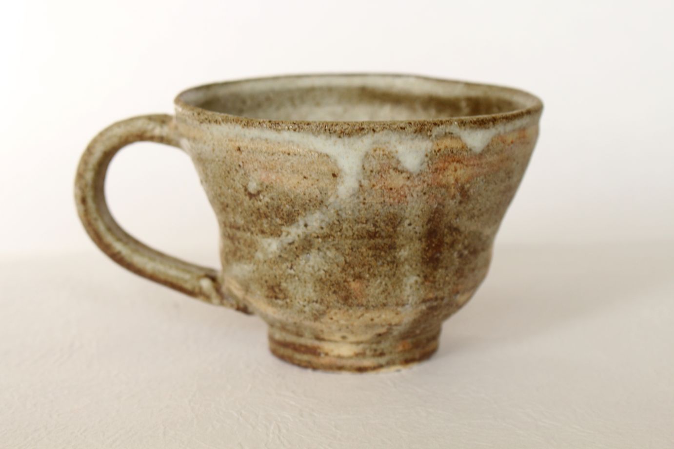 Shigaraki ware Japanese pottery tea mug coffee cup haiyu glaze 300ml